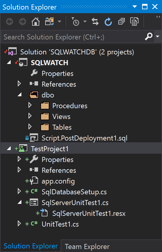 Visual Studio Unit Tests Project